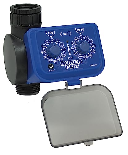 Programador de grifo para automatizar la nebulización en tu jardín o patio. Configura el ON/OFF en segundos para ahorrar agua y ajustar tu nebulización al calor actual