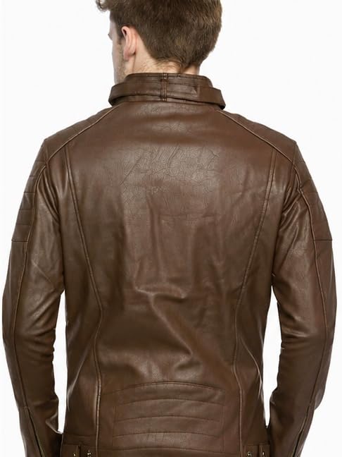 Image of Leather jacket for men standard length