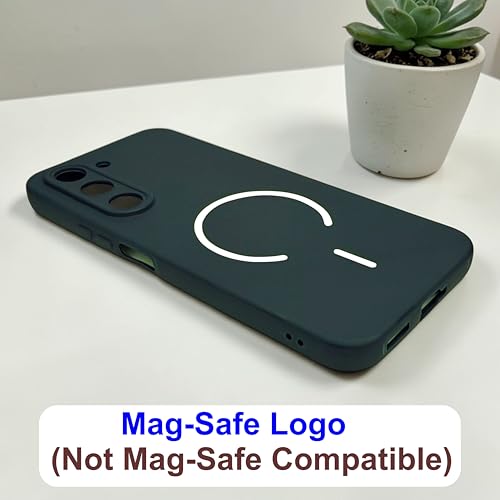 Image of SBMS Silicone Back Cover Case for Realme C83 5G /Narzo 100 Lite /P4 Lite | Soft Micro-Fibre Lining Inside | Magsafe Print On Back Side Camera Protection Bump | Shockproof Case Realme C83 5G (Green)