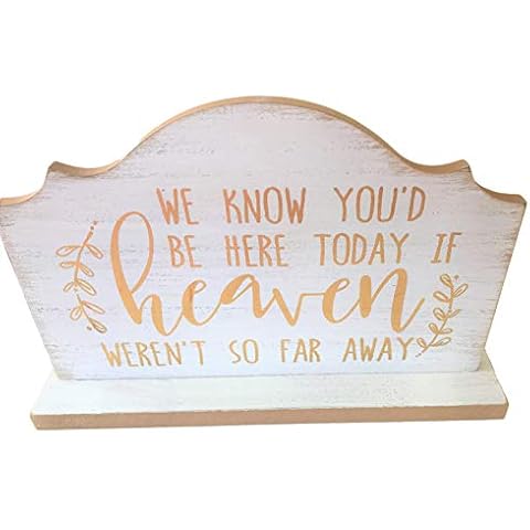 Elegant Blooms & Things Wood Sign Memorial for Loved Ones in Heaven, Wedding, Party, Graduation, Milestone, Special Event, Reunion Cover