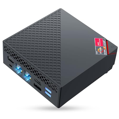 NiPoGi AM06 Pro Mini PC 32Go DDR4 RAM, АMD Ryzen 7 5700U(8C/16T, jusqu'à 4,3 GHz), 512Go M.2 SSD...