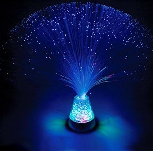 Deeke Colour Changing Fibre Optic Crystal Lamp - 13.5 Mood Lamps for Bedroom Fiber Optic Night Light with Color-Changing Crystal LED Table Lamps Battery Powered