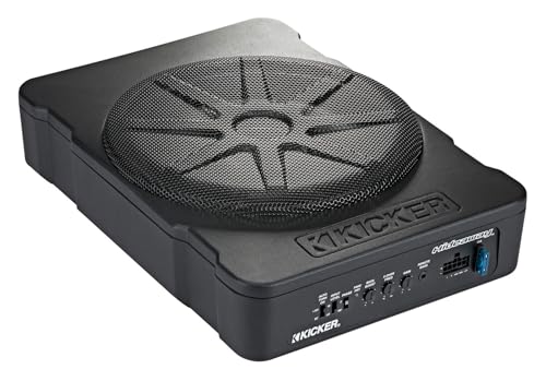 KICKER 51HS10 10 Hideaway Under-Seat Powered Car Subwoofer Compact Sub HS10