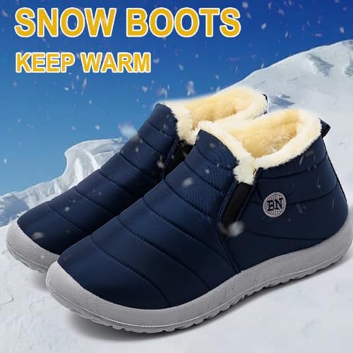 Kapley Vyral Waterproof Winter Boots, Fur Lined Outdoor Anti-slip Waterproof Comfortable Short Boot Comfortable Warm Shoes2
