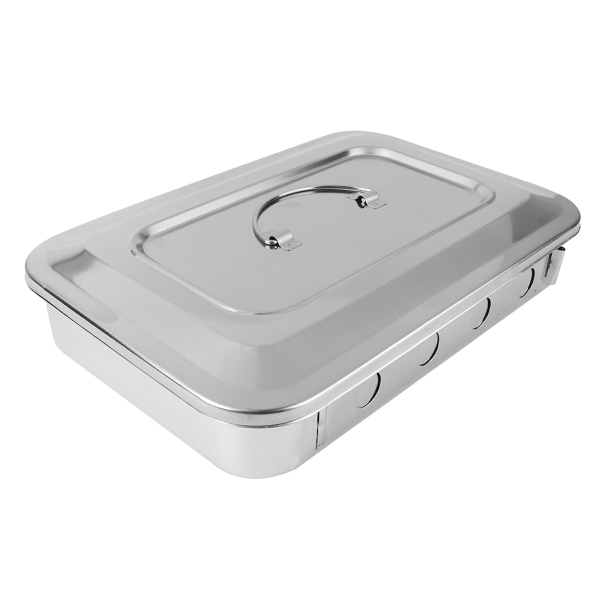 PRETYZOOM Instrumentensterilisationsbox aus Edelstahl Rund mit Deckel Leicht zu Reinigen und Stapelbar für Indoor und Beauty Bereich