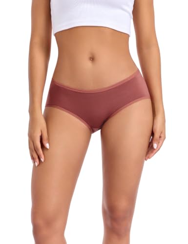 Image of Cotton Hipster Panties for Women Mid Rise Underwear Full Coverage Soft Ladies Underwear Pack