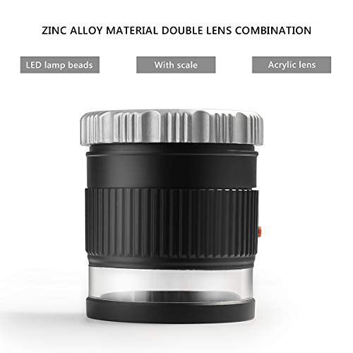 Amoper XW-MCSP43 30X Loupe Magnifier,Adjustable Focal Length Magnifier,Foldable Jewelry Magnifier Glass For Textile Optical,Embroidery,Circuit Board,Coins,Etc. thumb #1
