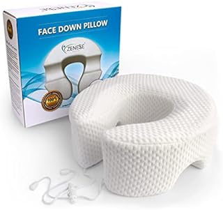 Breathe Easy Face Down Pillow - Premium Adjustable Face Cradle Pillow Providing Superior Comfort. Best for Prone Face-Down Resting, as a Home Massage Headrest, or Contoured Post-Eye Surgery Support.