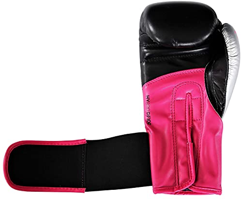 Adidas Hybrid 100 Boxhandschuhe 10 oz für Damen und Herren, Schwarz