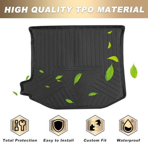 Cargo Mat Fit for 2011-2021 Jeep Grand Cherokee Rear Cargo Liner: All Weather Custom Fit Liner TPE Automotive Trunk Liner - Grand Cherokee Trunk Mat, Black - Thumbnail 7