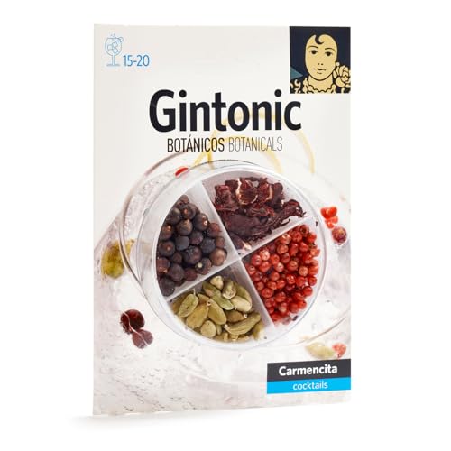 Carmencita Gin tonic 4 Botánicos   Enegro, Cardamomo, Pimienta Rosa, Flor de hibisco  16g