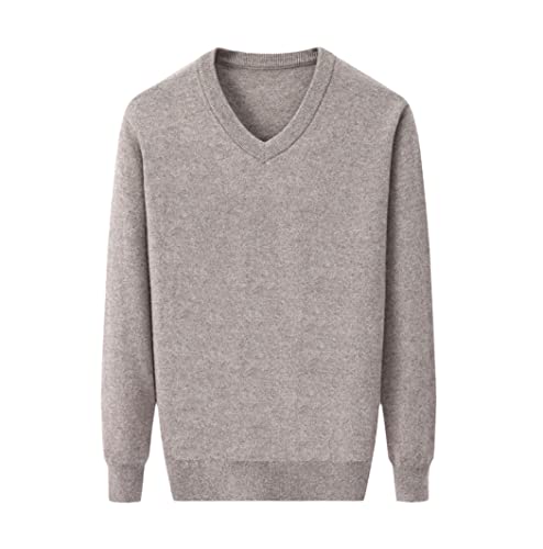 Manteau cachemire homme col en V tricoté épais grande taille