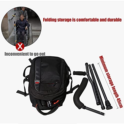 Muleta ergonómica para las axilas, muleta plegable en forma de F para adultos, muleta para las axilas con soporte para el brazo, soporta hasta 286 libras, para adultos y niños con alturas de