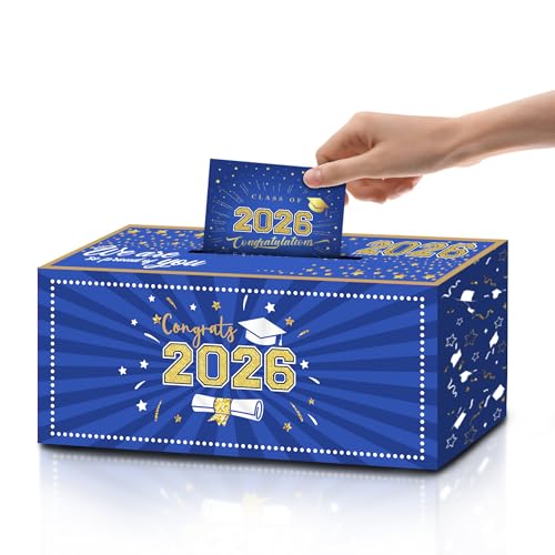 Image of 125 PCS Blue and Gold Graduation Party Decorations, 2026 Graduation Decorations, Class of 2026 Full Decor Set, Comgrats Grad Photo Banners, Tablecloth, Balloons, Cake Toppers