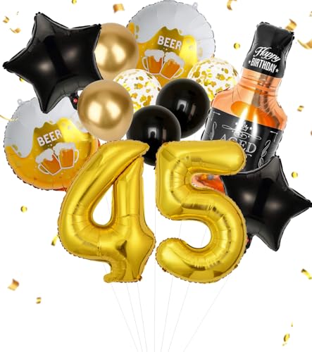 Anlgdi Folienballon Whiskey Deko, Luftballon 45. Geburtstag Deko Mann, Geburtstagsdeko 45 Jahre Manner Frauen, Helium Ballon Whiskey Bierglas Happy Birthday Deko für 45. Geburtstag Manner Party Deko Anlgdi Folienballon Whiskey Deko, Luftballon 45. Geburtstag Deko Mann, Geburtstagsdeko 45 Jahre Manner Frauen, Helium Ballon Whiskey Bierglas Happy Birthday Deko für 45. Geburtstag Manner Party Deko