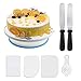 Fitsund Présentoir à Gâteau Plateau a Gâteau Plateau Tournant pour Décoration Gâteau Kit de Pâtisserie décoration gâteau, Lot de 7
