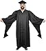 Unisex Masters Cap and Gown with 2026 Year Charm, Masters Degree Black Graduation Regalia