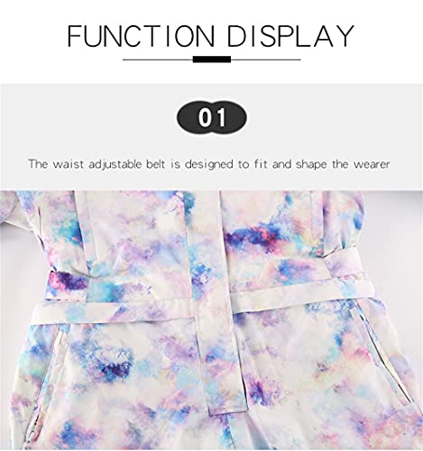 Hotian Women Ski Suits One Piece Jumpsuits Overalls Winter Outdoor Snow Suits Waterproof Snowboard Jacket (M, S4) #TOP2