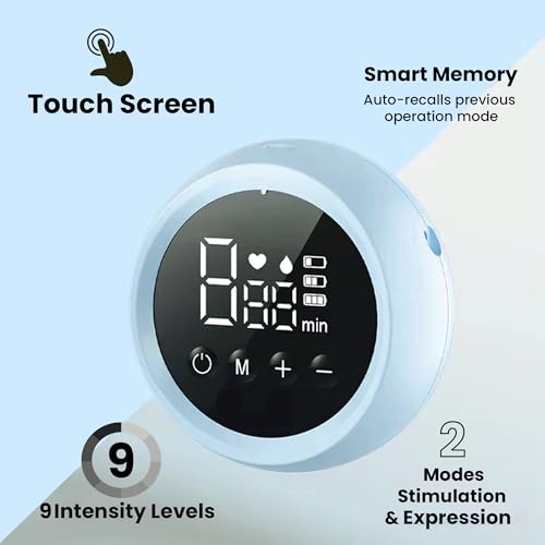 Image of Tinyberg Double Electric Breast Pump, 9 Intensity Levels Dual Mode Stimulation & Expression, Silicone Cushion Rechargeable 1200mAh Battery Portable & Lightweight BPA-Free, Complete Kit Included
