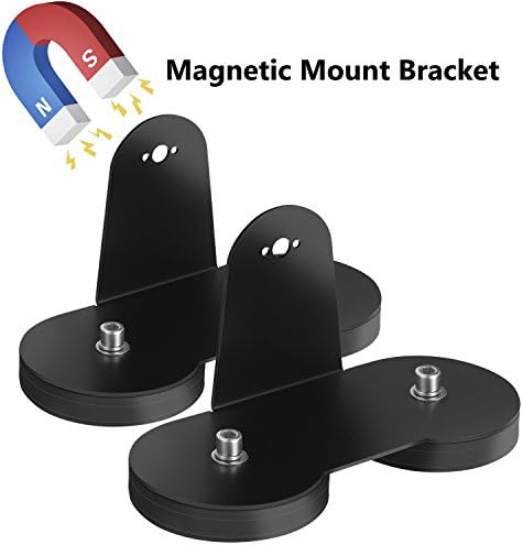 Moso Led Magnetic Mount Bracket, 2 Pcs Powerful Magnetic Base Mount Sucker Holder Magnet Tube Clamp For Led Light Bar Led Pods