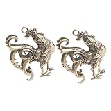 [Mobestech] 2個 純銅製雄鶏ペンダント 耐久性真鍮素材 レトロ細工装飾 キーチェーンや用飾りに 吉祥鳥置物として春飾りや端午節句にも適用