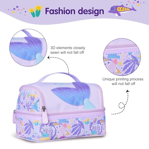 Nohoo NH_LB_MMPU Kids Lunch Bag,Insulated Lunch Bag Cooler Reusable Bilayer Lunch Box Tote For Women, Girls, Men, Boys, Schools, Offices, Work, Travel, Picnic,Party thumb #5