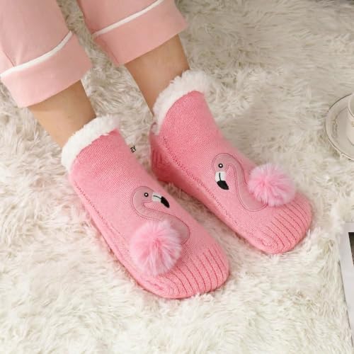 Image of ZYZX Cute Funny Slipper Socks for Women with Grips,Fuzzy Socks Indoor