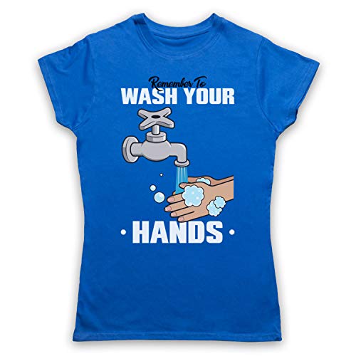 T-Shirt Coro Virus Femmes My Icon Art Clothing Bleu Taille M Coton