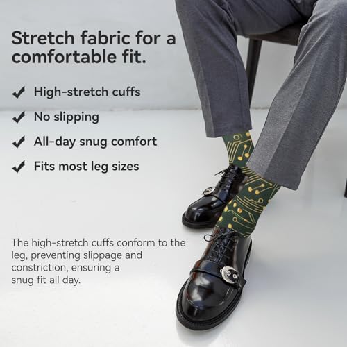Image of Novelty Crew Socks for Unisex Wild Side with These Eye-Popping Prints 3 Pairs One Size