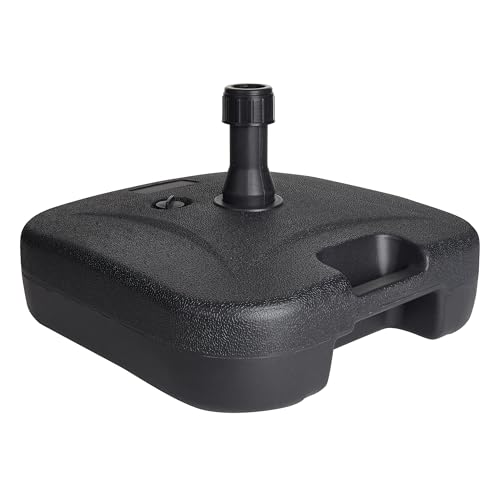 VECELO パラソルベース パラソル土台 幅45x奥行45x高さ26p 38mm口径適用 水充填 砂充填 ベースのみ パラソルスタンド 完成品 簡単設置 キャンプ用品 風に強い アウトドア ガーデンパラソル用ベース キャンピング カフェ プール 釣り ベ