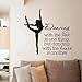 Elegante Adesivo Da Parete Per Ballerino Di Balletto Per La Scuola Di Danza Classica Decor Citazione Decalcomanie Da Ballo Decalcomanie Da Muro Per Ragazze Camera Arte Murale 59X62 Cm