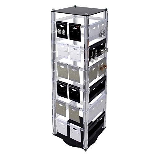 Rotating Revolving Earrings Countertop Display Holds 48 2 Cards