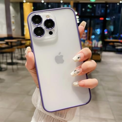 Étui de téléphone antichoc ultra fin iPhone 15 LVTFCO violet mat