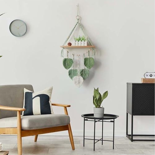 Estante decorativo de macramé para crear un hogar acogedor de estilo moderno 3