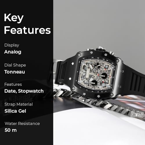Image of SKMEI Sport Analog Watch Men's Watch, Silica Gel Soft Rubber Band, Stopwatch Wrist Watch for Men - 2305