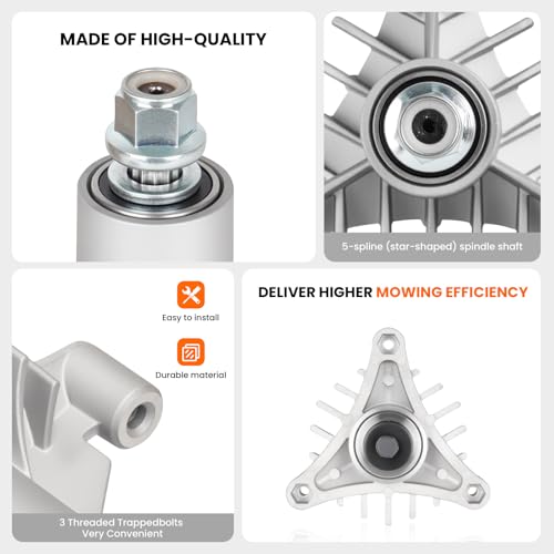 (2 Pack) 130794 Spindle Assembly for AYP 130794 532130794 582922301 128285 285-456 128774 with 3 Mounting Bolts, fits Husqvarna CT130 LR121 LT100 LT125 LT130 LT1538C LTH120 LTH125 LTH130 LTH1342 by ILONPA - Used condition - Image 3