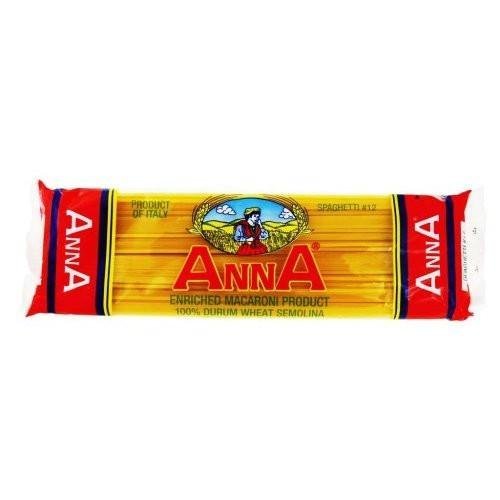 Anna - Italian Spaghetti Pasta No. 12, (6)- 16 oz. Pkgs.