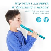 EAST TOP Soprano Recorder for Kids Beginners, 8 Hole Plastic German Fingering Flute Recorder 3 Piece with Cleaning stick, Cotton pouch, Fingering Chart, Colorful box (Blue) — image 2