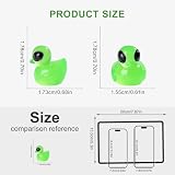 Faunamancy 100 Pcs Mini Resin Alien Duck Figurines - Sci-Fi UFO Collectible Tiny Ducks for Desktop,Dashboard,Party Favors,Stocking Stuffers,Prize Box Gift Set (Luminous, 100)