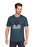 Rundhals-Ausschnitt Trigema Herren T-Shirt mit großem Affen-Aufdruck