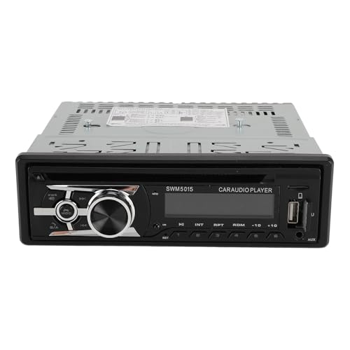 Estéreo para Automóvil con CD Bluetooth con Puerto USB, Radio FM, Reproductor de MP3, Compatible con Entrada CD DVD AUX TF, Estéreo para Automóvil de un DIN, con Control
