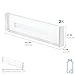 iDesign Plastic Adjustable Deep Drawer Divider, Kitchen, Dresser, Desk, Bathroom and More, The Linus Collection – Set of 2, Expandable 13.25” – 20.75”, Clear