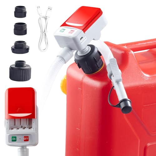 Leftwei Bomba Automática de Transferencia de Combustión con Parada Automática, 3,2 GPM, Prevención de Desbordamiento, Manguera de 51 Pulgadas y 4 Adaptadores