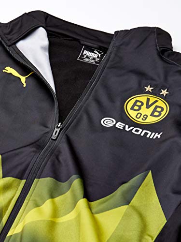 Blouson PUMA BVB INT'L Stadium Jacket Noir Jaune Cyber L - 2