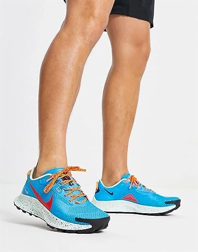 Nike Pegasus Trail 3 Mens Running Trainers DA8697 Sneakers Shoes (UK 10.5 US 11.5 EU 45.5, Laser Blue Habanero red 400) | Image 2