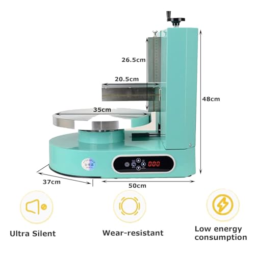 Máquina automática para glaseado de Pasteles, esparcidor de Crema para Pasteles, alisador de Bordes, raspador eléctrico Giratorio Ajustable para una decoración rápida de Pasteles.