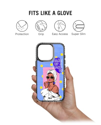 Image of DailyObjects Makeup Ritual Stride 2.0 Magnetic Case Cover Compatible with iPhone 16 Pro Max | Wireless Charging Slim Back Cover | 2 Layer Edge Protection & Shockproof