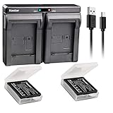 Kastar 2X Battery + USB Dual Charger for Samsung IA-BH125C Ricoh DB-65 Sigma BP-41 Pentax D-Li106 Samsung HMX-R10 Ricoh GR GR-II GR-III GR-IV G700 GR Digital Sigma DP3M DP2 Merrill Pentax MX-1 X90