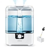 CHIVALZ Humidifiers for Bedroom Large Room Home, 6L Cool Mist Humidifier for Baby and Plant, Oil Diffuser, Top Fill Humidifier with Night Light, Quiet 26dB, Up to 50H, White 1Pack