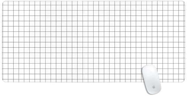 Skinit Extra Large Gaming Mouse Pad - Black Grid Design with Stitched Edges, Waterproof, Non-Slip Rubber Base, Desk Mat for Keyboard & Mouse, 35.75" x 15.4" inches